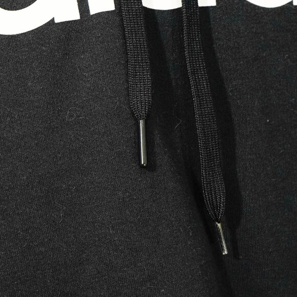 Adidas Black Three Stripe Hoodie Minimalist Street Wear Athletic Pullover Top - Picture 4 of 10